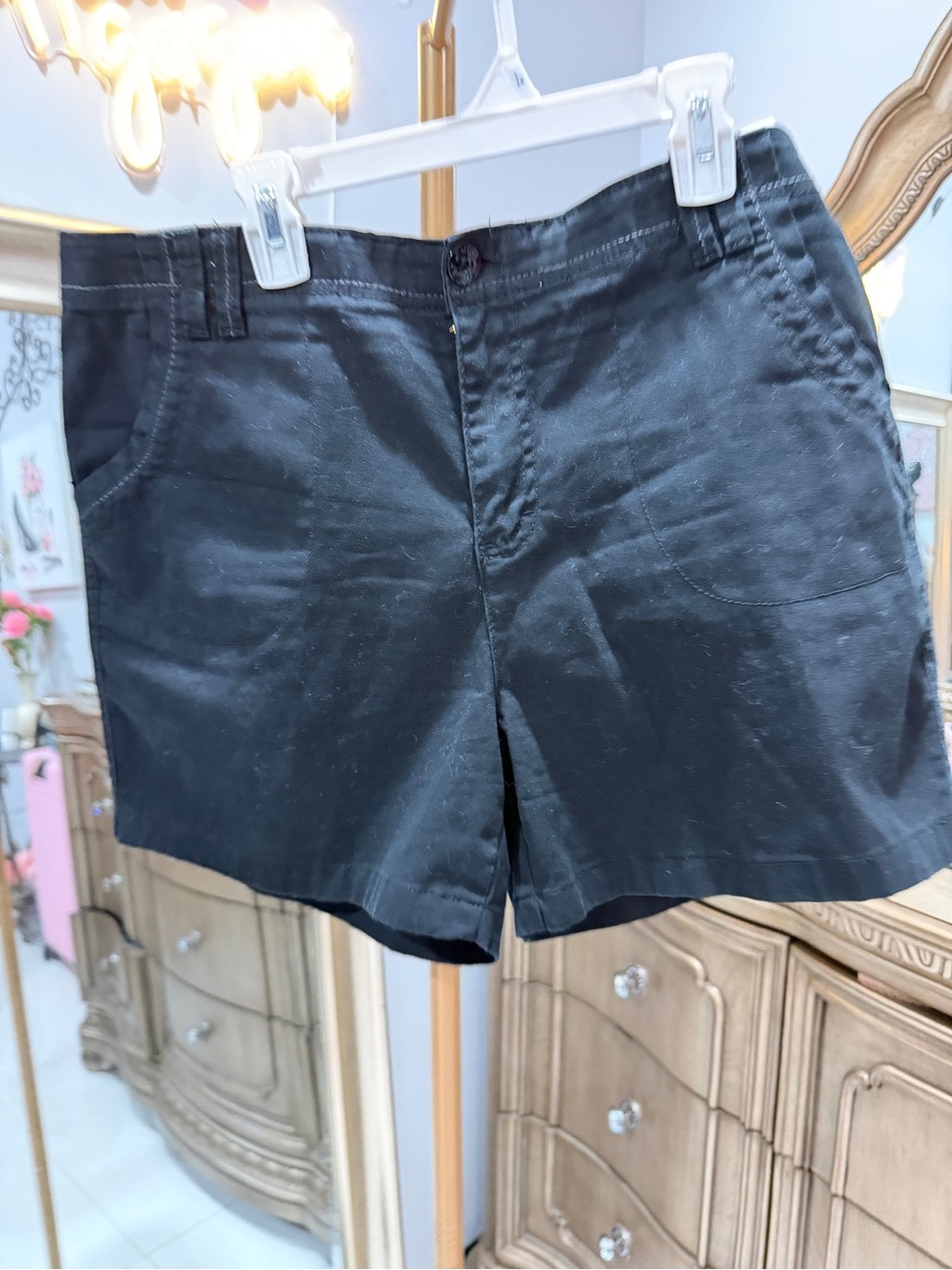 Gloria Vanderbilt Black Flat Front Men's Shorts